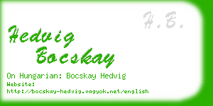 hedvig bocskay business card
